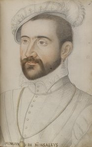 Jacques de Balaguier (gessi nero, rosso e giallo su carta) da Jean Clouet
